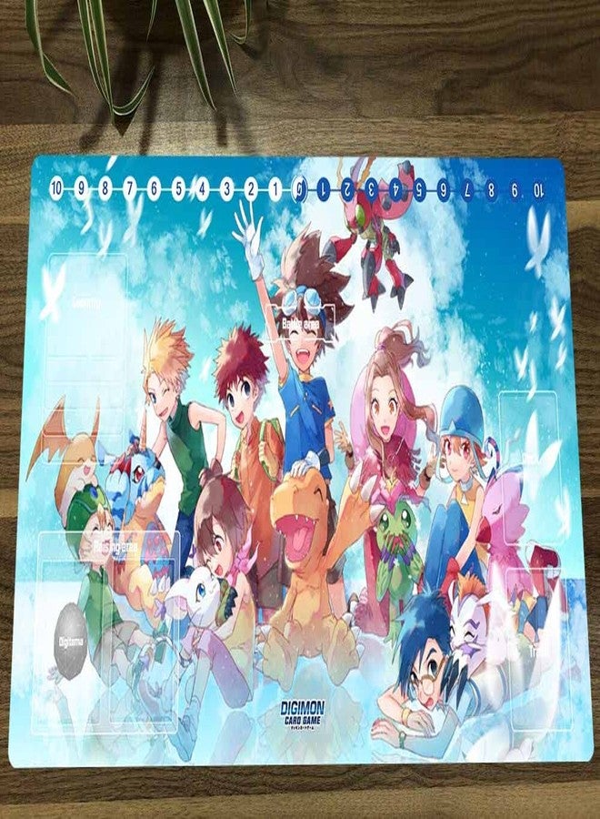 Mlikemat New Mlikemat DTCG Playmat Digimon Adventure Anime Trading Card Game Mat Play Pad with Card Zones + Free Bag - Image 2